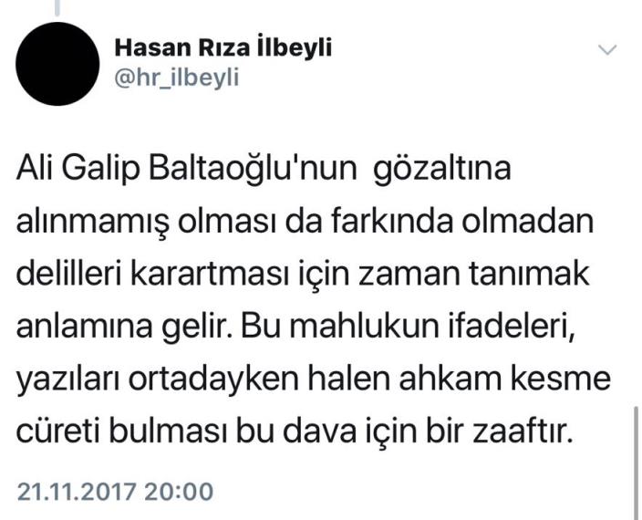 hasan riza ilbeyli delil karartma