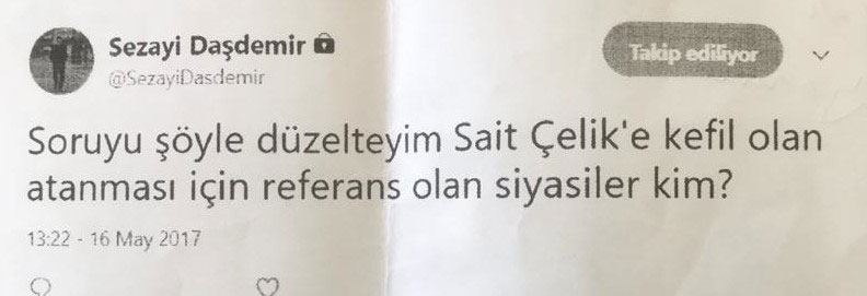 sezayi dasdemir sait celik kefil olan kim